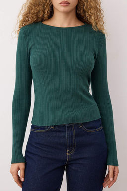 Kemik Merserize Gorunumlu Premium Iplik/Ozel Iplik Drape/Buzgu Detayl? Triko Kazak TWOAW26KZ00041 - Trendyolmilla фото 10