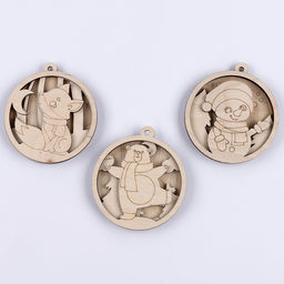 Роспись по дереву «Новый год! Подвески на ёлочку»