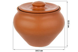 Набор 2 горшков 0,9 л 14,5*14,5*12,5 см TerraCotta с крышкой для запекания терракота - Elan gallery фото 2