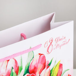 Цена за 2 шт. Пакет подарочный ламинированный, упаковка, 8 марта, MS 18?23?8 см