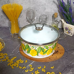 Кастрюля 5,0л цил. Limon 1SB245S белосн.