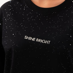 Футболка женская MIST Shine Bright, размер S, черная