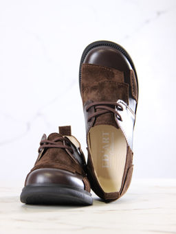 Полуботинки туфли 205.патрицияbl.Коричневая замша+коричневый