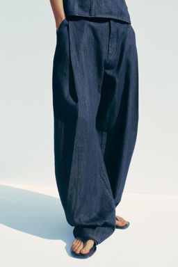 DENIM TROUSERS WITH DARTS - Zara фото 2