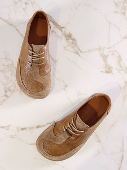 Босоногие туфли 188.natabr.Карамельный наплак+карамельная замша