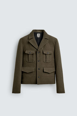 100% WOOL POCKET JACKET LIMITED EDITION - Zara фото 8