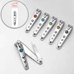 Цена за 2 шт. Кусачки книпсер педикюрные, с пилкой, 7.6 см, МИКС