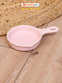 Миска керамическая с ручкой, розовая, 200 мл. PS3224