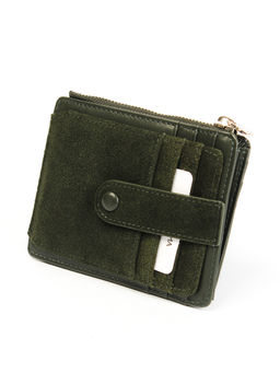 LACCOMA кредитница LA-6525-Z-темно-зеленый натуральная замша фото 2