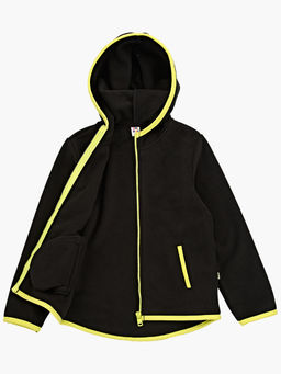 Флисовая толстовка для девочки UD 7725 черный/неон - Mini maxi фото 5