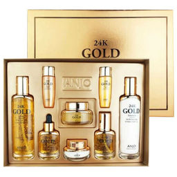 Набор для лица антивозрастной из 24-каратного золота - 24K Gold Skin Care 6-piece Set, 120мл, 35мл, 30гр, 50гр