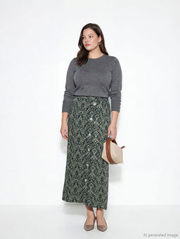 Beli Lastikli Desenli A Kesim Etek