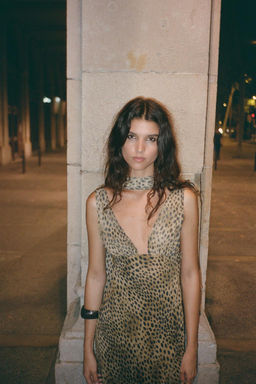 ANIMAL PRINT FOULARD DRESS - Zara фото 2