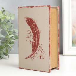 Шкатулка книга - сейф «Перо», дерево, искусственная кожа, 17×11×5 см