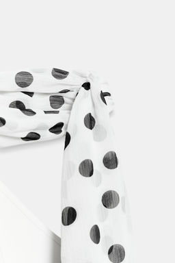VESTIDO HALTER PA?UELO LUNARES / Blanco - Zara фото 8