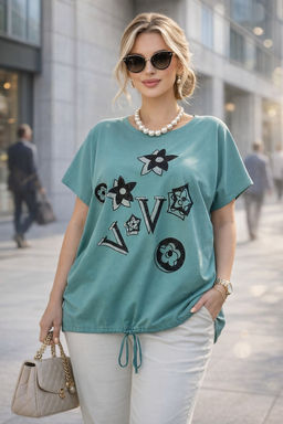 Нарядная футболка Graphic Bloom арт. А1025