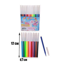 Фломастеры 12 цветов Calligrata Принцесса, невентилируемый колпачок  фото 4