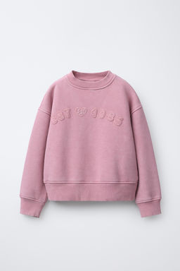 FADED EFFECT PATCHES SWEATSHIRT