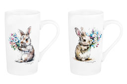 Набор 2 кружек 500 мл 13*8,5*14,5 см Кролики, фарфор - Elan gallery фото 4