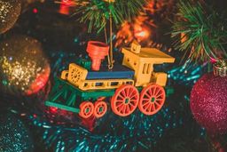 Новогодние елочные игрушки: Ретро паровоз 6029