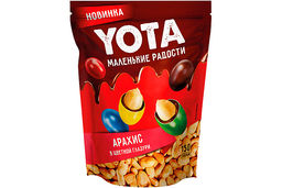 Yota, драже арахис в шоколадной и сахарной цветной глазури, 150 г
