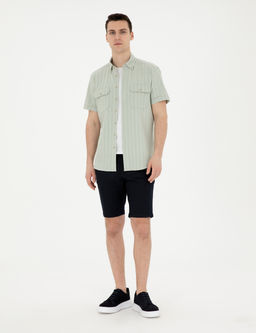 Ye_il Regular Fit K_sa Kollu G_mlek
