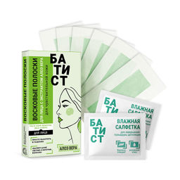 Р.К БАТИСТ Полоски восковые д/депил.ЛИЦА с Алоэ Вера/12 шт