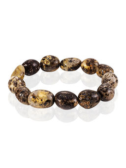 Браслет Метеорит из пейзажного янтаря