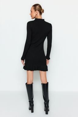 TRENDYOLMILLA K?rm?z? Mini Triko Etek Ucu Detayl? Elbise TWOAW24EL00468 фото 13