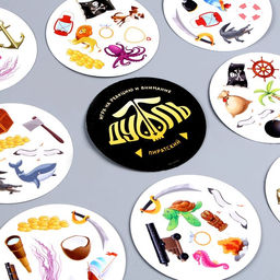 Набор бумажной посуды Сокровище пиратов: 6 тарелок, 6 стаканов - Страна карнавалия фото 9