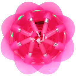 Цена за 5 шт. Свеча для торта раскрывающийся цветок "Роза" (8 свечей), Розовый