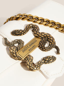 Женская сумка через плечо JUST CAVALLI ICONIC SNAKES Артикул 4450758, белый  фото 2