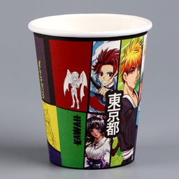 Цена за 10 шт. Стакан бумажный Аниме, 250 мл