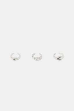 PACK 3 ANILLOS ORG?NICOS DEDOS PIE / Plata - Zara фото 3