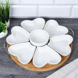 Менажница 7 предметов 6х150 мл 1х200 мл / JD6101B /уп 8/ на подставке