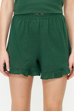 Trendyolmilla Siyah %100 Pamuklu F?rf?rl? Sortlu Orme Pijama Tak?m? THMSS22AU0304 фото 5