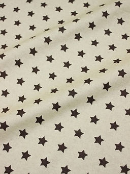 Фланель Темно-коричневые звездочки на св.телесно-желтом, ш.1.5м, хлопок-100%, 150гр/м.кв