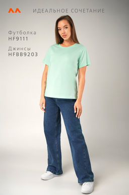 Женская базовая хлопковая футболка Happyfox