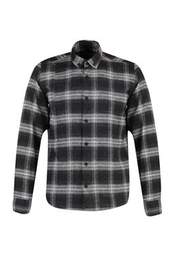 TRENDYOL MAN Gri Slim Fit Dugmeli Yaka Apoletli K?sl?k Oduncu Kareli Gomlek TMNAW22GO0357 - Trendyolmilla фото 11
