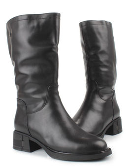 Z4230M BLACK Сапоги зимние женские (натуральная кожа, натуральный мех)