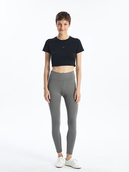 Kad?n Beli Lastikli Ekstra Dar Fit D?z Tayt