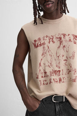 PRINTED KNITTED VEST TOP - Zara фото 8