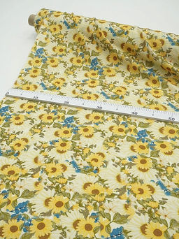 Штапель Премиум (Digital) Солнечный сад, ш.1.45м, вискоза-100%, 105гр/м.кв - Купава фото 6