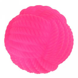 Игрушка для собаки Клубок д7см, с пищалкой, ПВХ, фактурная, цвета микс (ярко-розовый, ярко-оранжевый, желтый), Пэт тойс (Pet toys) (Китай)  фото 2