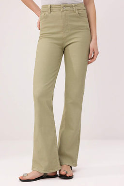 Ekru Yuksek Bel Ekstra Esnek Flare Ispanyol Paca Jeans TWOSS26JE00174 - Trendyolmilla фото 5