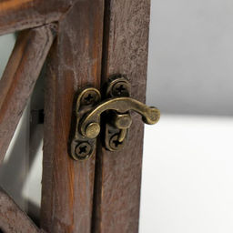 Деревянный подсвечник-фонарь на 1 свечу «Восток», т. дерево, 26×15.4×15.4 см