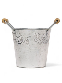 Кашпо с деревянными ручками Ведёрко Альва, 900 мл, металл - Take it easy фото 2