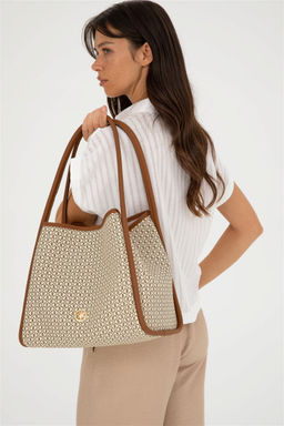 U. S. Polo Assn / Женская бежевая сумка через плечо - U.s. polo assn фото 2