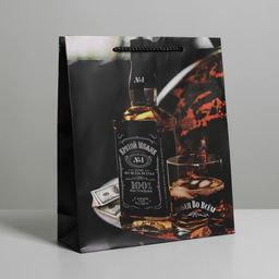 Цена за 2 шт. Пакет подарочный ламинированный, упаковка, Крутой мужик, ML 21?25?8 см