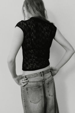 Top de encaje con manga japonesa - H&m фото 4
